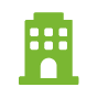 apartment building green icon