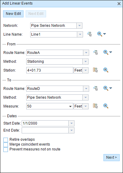 Using the Stationing method